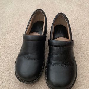 Born Black Letter Clogs